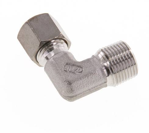 R 3/8'' Buitendraad x 8L RVS L-Knelfitting 90 graden 315 Bar DIN 2353