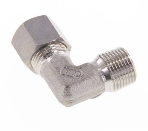 R 3/8'' Buitendraad x 10L RVS L-Knelfitting 90 graden 315 Bar DIN 2353