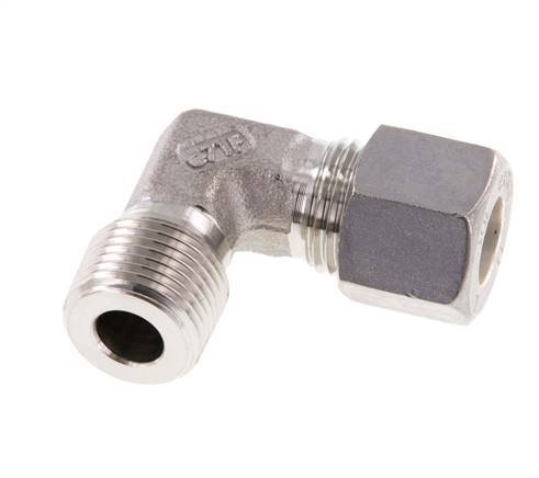 R 3/8'' Buitendraad x 10L RVS L-Knelfitting 90 graden 315 Bar DIN 2353