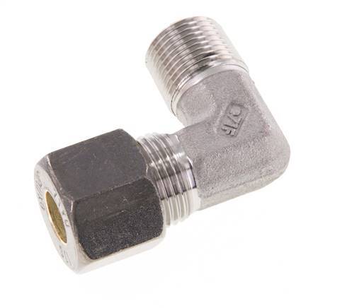 R 3/8'' Buitendraad x 10S RVS L-Knelfitting 90 graden 630 Bar DIN 2353