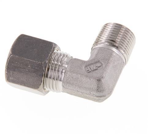 R 3/8'' Buitendraad x 10S RVS L-Knelfitting 90 graden 630 Bar DIN 2353