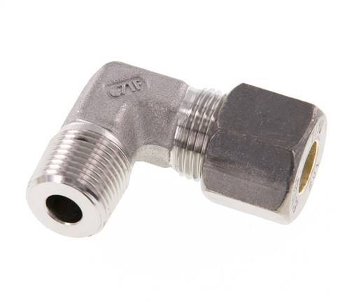 R 3/8'' Buitendraad x 10S RVS L-Knelfitting 90 graden 630 Bar DIN 2353
