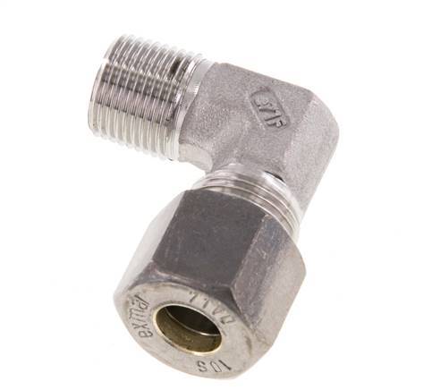 R 3/8'' Buitendraad x 10S RVS L-Knelfitting 90 graden 630 Bar DIN 2353