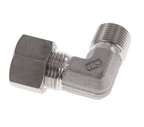 R 3/8'' Buitendraad x 12L RVS L-Knelfitting 90 graden 315 Bar DIN 2353