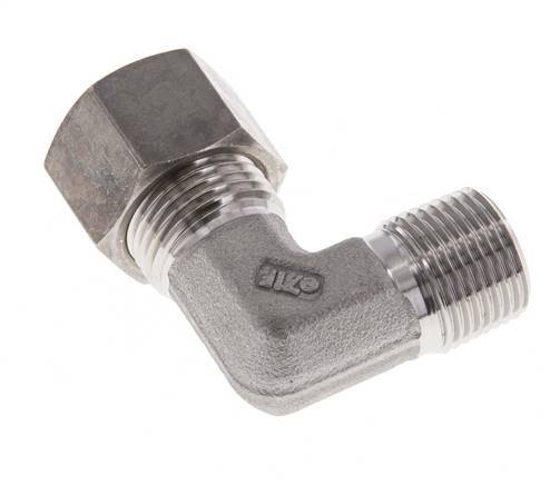 R 3/8'' Buitendraad x 12L RVS L-Knelfitting 90 graden 315 Bar DIN 2353
