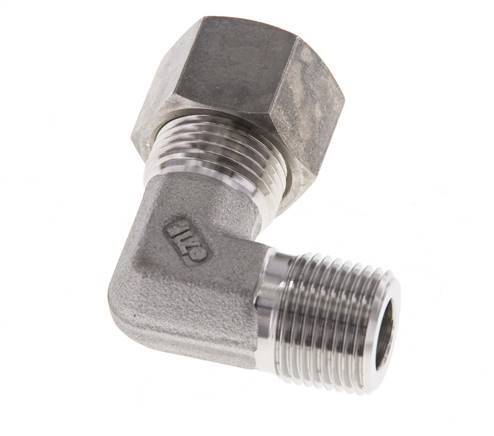 R 3/8'' Buitendraad x 12L RVS L-Knelfitting 90 graden 315 Bar DIN 2353