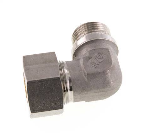 G 1'' Buitendraad x 25S RVS L-Knelfitting 90 graden 400 Bar DIN 2353