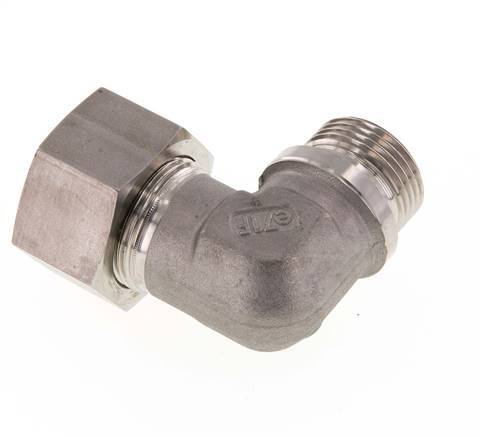 G 1'' Buitendraad x 25S RVS L-Knelfitting 90 graden 400 Bar DIN 2353