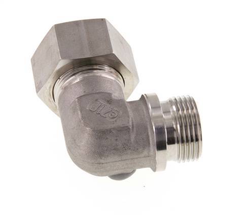 G 1'' Buitendraad x 25S RVS L-Knelfitting 90 graden 400 Bar DIN 2353