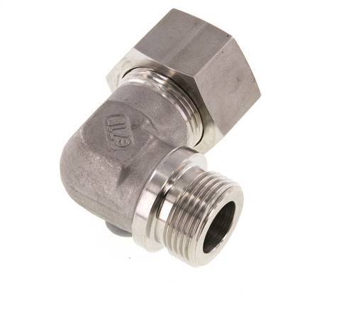 G 1'' Buitendraad x 25S RVS L-Knelfitting 90 graden 400 Bar DIN 2353