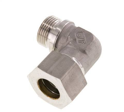G 1'' Buitendraad x 25S RVS L-Knelfitting 90 graden 400 Bar DIN 2353