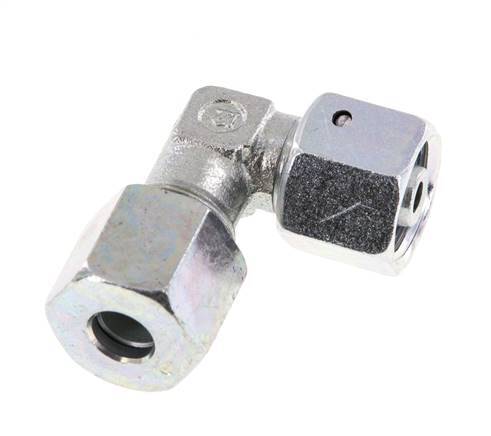 M16x1.5 x 8S Zinc plated Steel Adjustable 90 deg Elbow Fitting with Sealing cone and O-ring 630 Bar DIN 2353