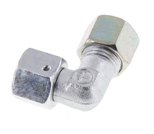 M18x1.5 x 10S Verzinkt Stalen Verstelbaar L-Fitting 90graden met Afdichtconus en O-ring 630 Bar DIN 2353