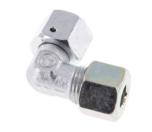 M18x1.5 x 10S Verzinkt Stalen Verstelbaar L-Fitting 90graden met Afdichtconus en O-ring 630 Bar DIN 2353