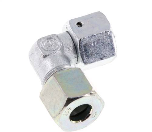 M18x1.5 x 10S Verzinkt Stalen Verstelbaar L-Fitting 90graden met Afdichtconus en O-ring 630 Bar DIN 2353