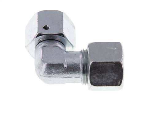 M22x1.5 x 14S Verzinkt Stalen Verstelbaar L-Fitting 90graden met Afdichtconus en O-ring 630 Bar DIN 2353