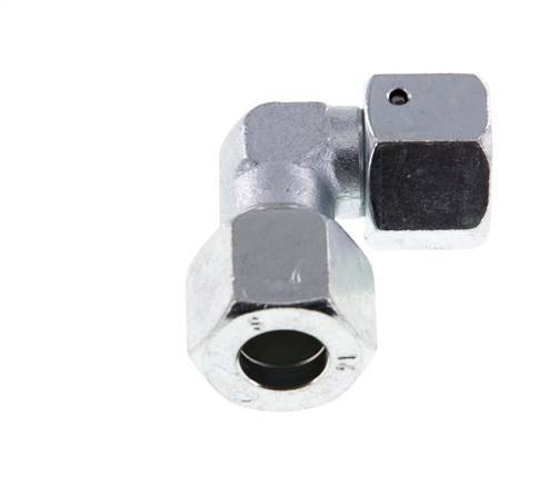 M22x1.5 x 14S Verzinkt Stalen Verstelbaar L-Fitting 90graden met Afdichtconus en O-ring 630 Bar DIN 2353