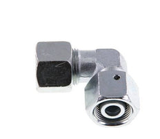 M22x1.5 x 14S Verzinkt Stalen Verstelbaar L-Fitting 90graden met Afdichtconus en O-ring 630 Bar DIN 2353