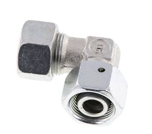 M22x1.5 x 15L Verzinkt Stalen Verstelbaar L-Fitting 90graden met Afdichtconus en O-ring 315 Bar DIN 2353