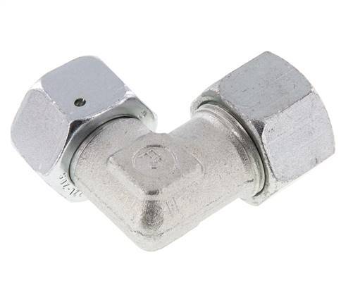 M30x2 x 20S Verzinkt Stalen Verstelbaar L-Fitting 90graden met Afdichtconus en O-ring 400 Bar DIN 2353