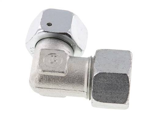 M30x2 x 20S Verzinkt Stalen Verstelbaar L-Fitting 90graden met Afdichtconus en O-ring 400 Bar DIN 2353