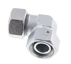 M42x2 x 30S Verzinkt Stalen Verstelbaar L-Fitting 90graden met Afdichtconus en O-ring 400 Bar DIN 2353