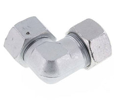 M42x2 x 30S Verzinkt Stalen Verstelbaar L-Fitting 90graden met Afdichtconus en O-ring 400 Bar DIN 2353