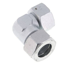 M42x2 x 30S Verzinkt Stalen Verstelbaar L-Fitting 90graden met Afdichtconus en O-ring 400 Bar DIN 2353