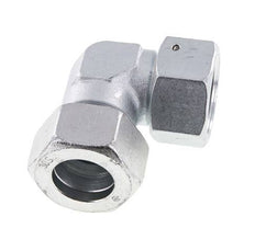 M42x2 x 30S Verzinkt Stalen Verstelbaar L-Fitting 90graden met Afdichtconus en O-ring 400 Bar DIN 2353