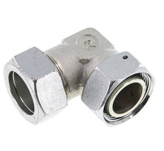 M45x2 x 35L Verzinkt Stalen Verstelbaar L-Fitting 90graden met Afdichtconus en O-ring 160 Bar DIN 2353