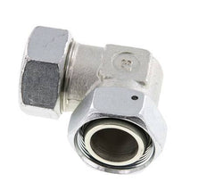 M45x2 x 35L Verzinkt Stalen Verstelbaar L-Fitting 90graden met Afdichtconus en O-ring 160 Bar DIN 2353