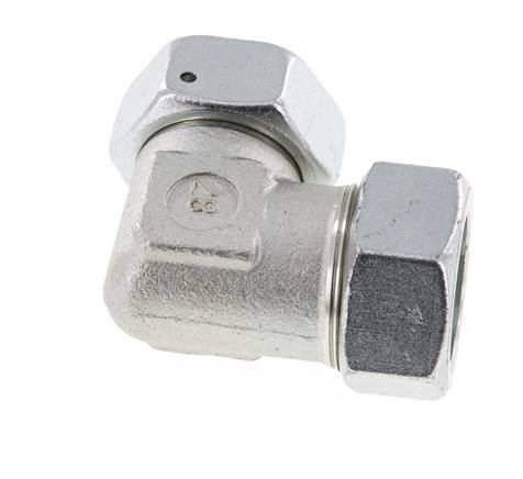 M45x2 x 35L Verzinkt Stalen Verstelbaar L-Fitting 90graden met Afdichtconus en O-ring 160 Bar DIN 2353