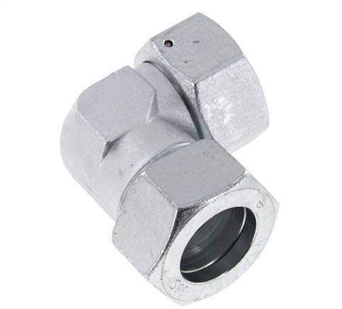 M52x2 x 38S Verzinkt Stalen Verstelbaar L-Fitting 90graden met Afdichtconus en O-ring 315 Bar DIN 2353