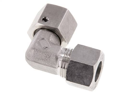 M18x1.5 x 12L RVS Verstelbaar L-Fitting 90graden met Afdichtconus en O-ring 315 Bar DIN 2353