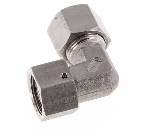 M22x1.5 x 14S RVS Verstelbaar L-Fitting 90graden met Afdichtconus en O-ring 630 Bar DIN 2353