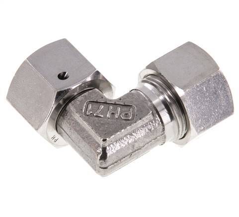 M22x1.5 x 15L RVS Verstelbaar L-Fitting 90graden met Afdichtconus en O-ring 315 Bar DIN 2353