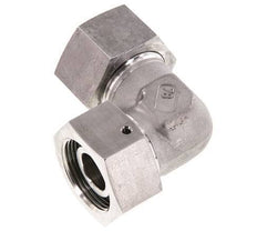 M36x2 x 25S RVS Verstelbaar L-Fitting 90graden met Afdichtconus en O-ring 400 Bar DIN 2353