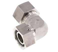 M42x2 x 30S RVS Verstelbaar L-Fitting 90graden met Afdichtconus en O-ring 400 Bar DIN 2353