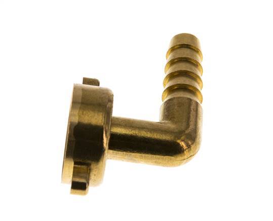 G 3/4'' x 10mm Messing Elbow 90deg Slangpilaar met NBR Afdichting en Vleugelmoer 16 Bar
