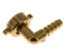 G 3/4'' x 10mm Messing Elbow 90deg Slangpilaar met NBR Afdichting en Vleugelmoer 16 Bar