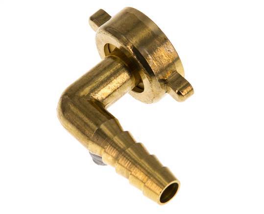 G 3/4'' x 10mm Messing Elbow 90deg Slangpilaar met NBR Afdichting en Vleugelmoer 16 Bar