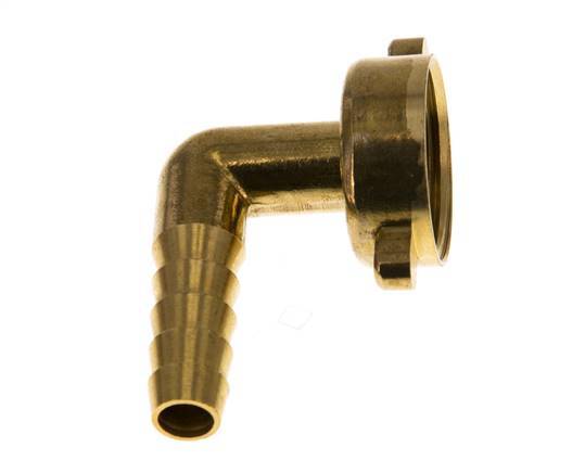 G 3/4'' x 10mm Messing Elbow 90deg Slangpilaar met NBR Afdichting en Vleugelmoer 16 Bar