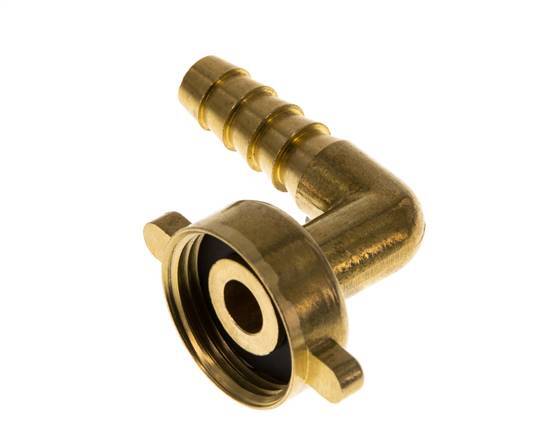 G 3/4'' x 10mm Messing Elbow 90deg Slangpilaar met NBR Afdichting en Vleugelmoer 16 Bar