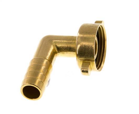G 3/4'' x 13mm Messing Elbow 90deg Slangpilaar met NBR Afdichting en Vleugelmoer 16 Bar