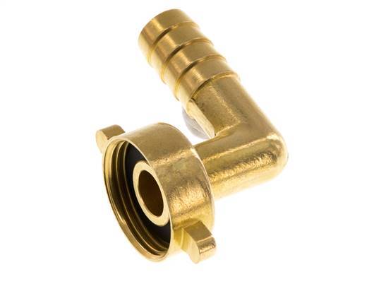 G 3/4'' x 13mm Messing Elbow 90deg Slangpilaar met NBR Afdichting en Vleugelmoer 16 Bar