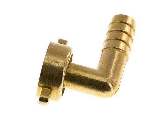 G 3/4'' x 13mm Messing Elbow 90deg Slangpilaar met NBR Afdichting en Vleugelmoer 16 Bar