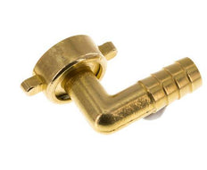 G 3/4'' x 13mm Messing Elbow 90deg Slangpilaar met NBR Afdichting en Vleugelmoer 16 Bar