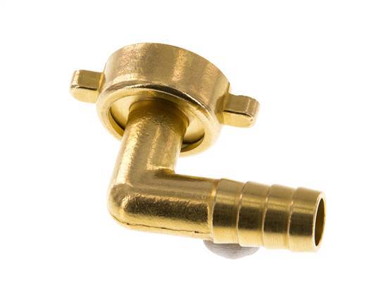 G 3/4'' x 13mm Messing Elbow 90deg Slangpilaar met NBR Afdichting en Vleugelmoer 16 Bar