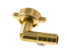 G 3/4'' x 13mm Messing Elbow 90deg Slangpilaar met NBR Afdichting en Vleugelmoer 16 Bar