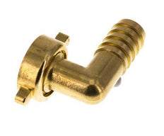G 1'' x 19mm Messing Elbow 90deg Slangpilaar met NBR Afdichting en Vleugelmoer 16 Bar